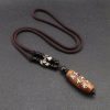 Collar con cuentas Dzi del Tíbet, Om Mani Padme Hum, Avalokiteshvara, de la prosperidad Tibet Dzi Bead Om Mani Padme Hum Avalokitesvara Wealth Necklace