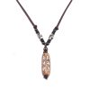 Collar con cuentas Dzi del Tíbet, Om Mani Padme Hum, Avalokiteshvara, de la prosperidad Tibet Dzi Bead Om Mani Padme Hum Avalokitesvara Wealth Necklace