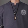 Collar con cuentas Dzi del Tíbet, Om Mani Padme Hum, Avalokiteshvara, de la prosperidad Tibet Dzi Bead Om Mani Padme Hum Avalokitesvara Wealth Necklace