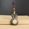 Llavero de Ébano Tibetano de los Cinco Dioses de la Riqueza Tibetan Ebony Five God of Wealth Key Chain