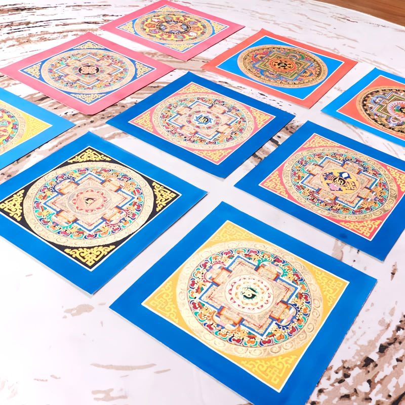 Caja Ciega de Thangka Tibetana Bendecida Hechas a Mano Tibetan Handmade Blessing Thangka Blind Box