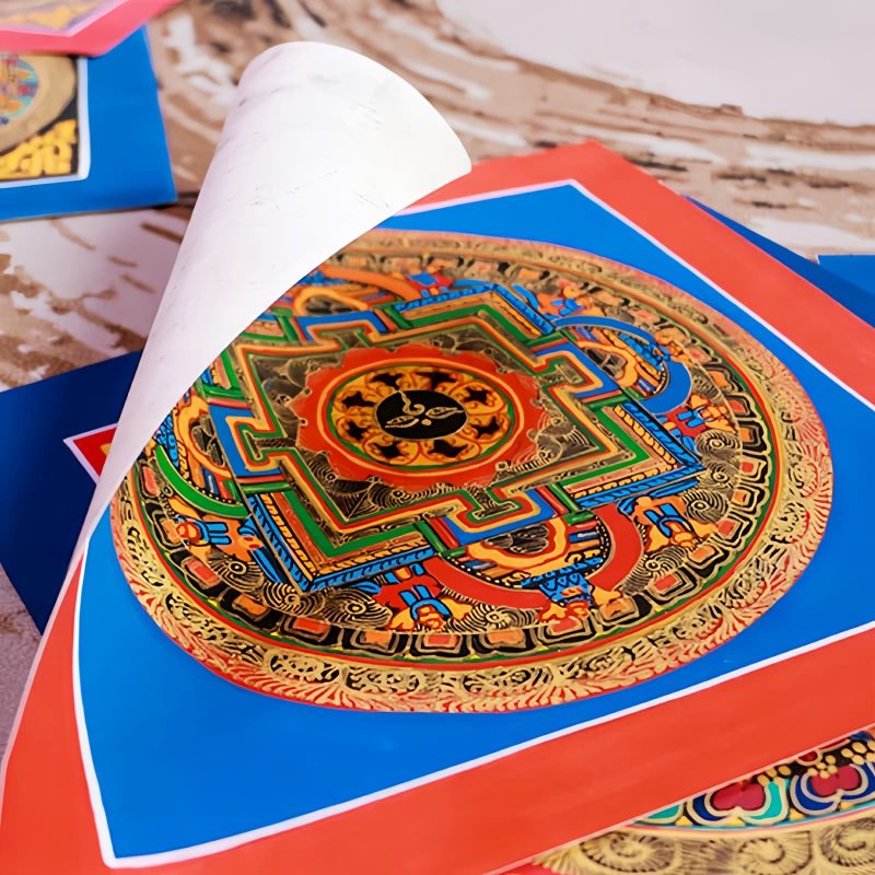 Caja Ciega de Thangka Tibetana Bendecida Hechas a Mano Tibetan Handmade Blessing Thangka Blind Box