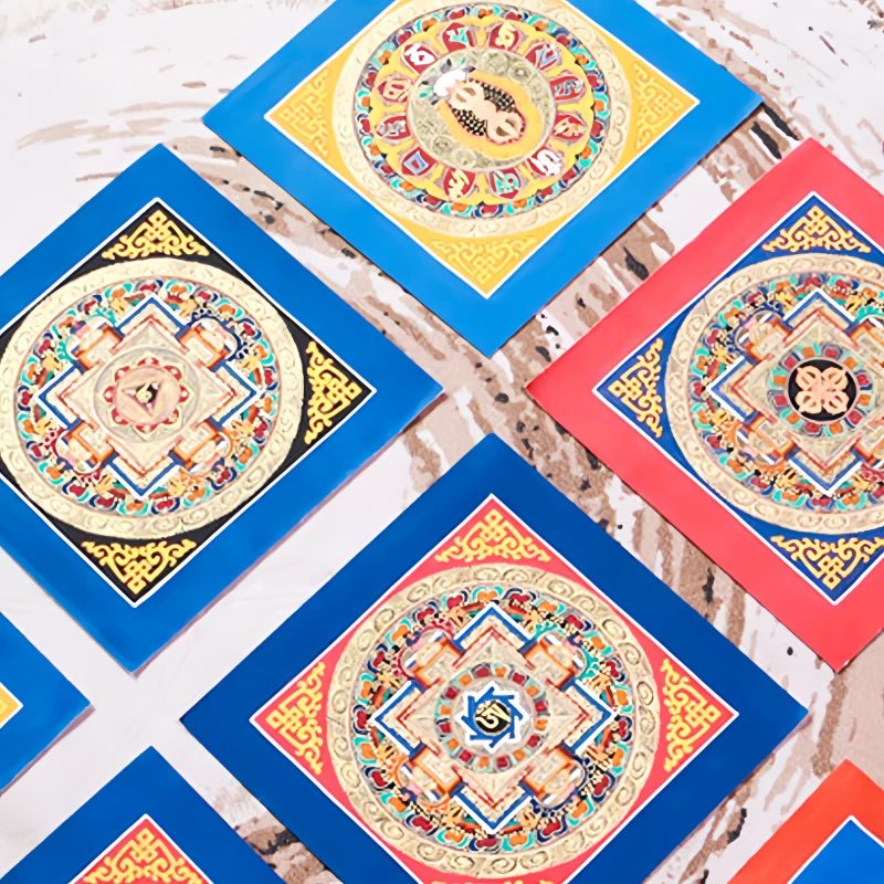 Caja Ciega de Thangka Tibetana Bendecida Hechas a Mano Tibetan Handmade Blessing Thangka Blind Box
