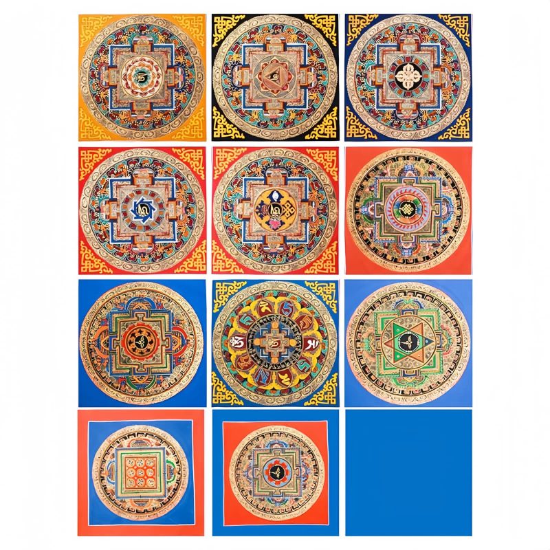 Caja Ciega de Thangka Tibetana Bendecida Hechas a Mano Tibetan Handmade Blessing Thangka Blind Box