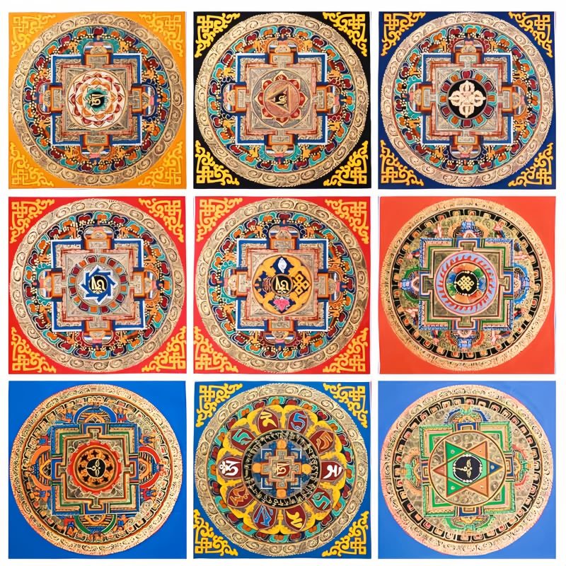 Caja Ciega de Thangka Tibetana Bendecida Hechas a Mano Tibetan Handmade Blessing Thangka Blind Box
