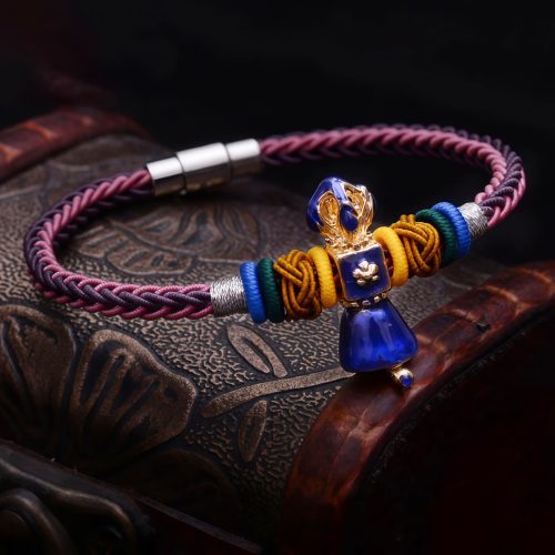 Pulsera de Hilo Tibetana Hecha a Mano con Dorje Vajra Pulsera de Hilo Tibetana Hecha a Mano con Dorje Vajra