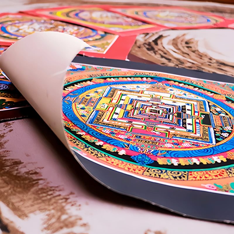 Caja Ciega de Thangka Mandala Tibetano Hecho a Mano Tibetan Handmade Mandala Thangka Blind Box