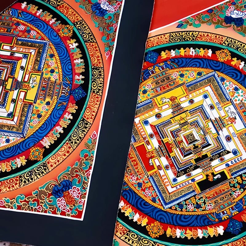 Caja Ciega de Thangka Mandala Tibetano Hecho a Mano Tibetan Handmade Mandala Thangka Blind Box