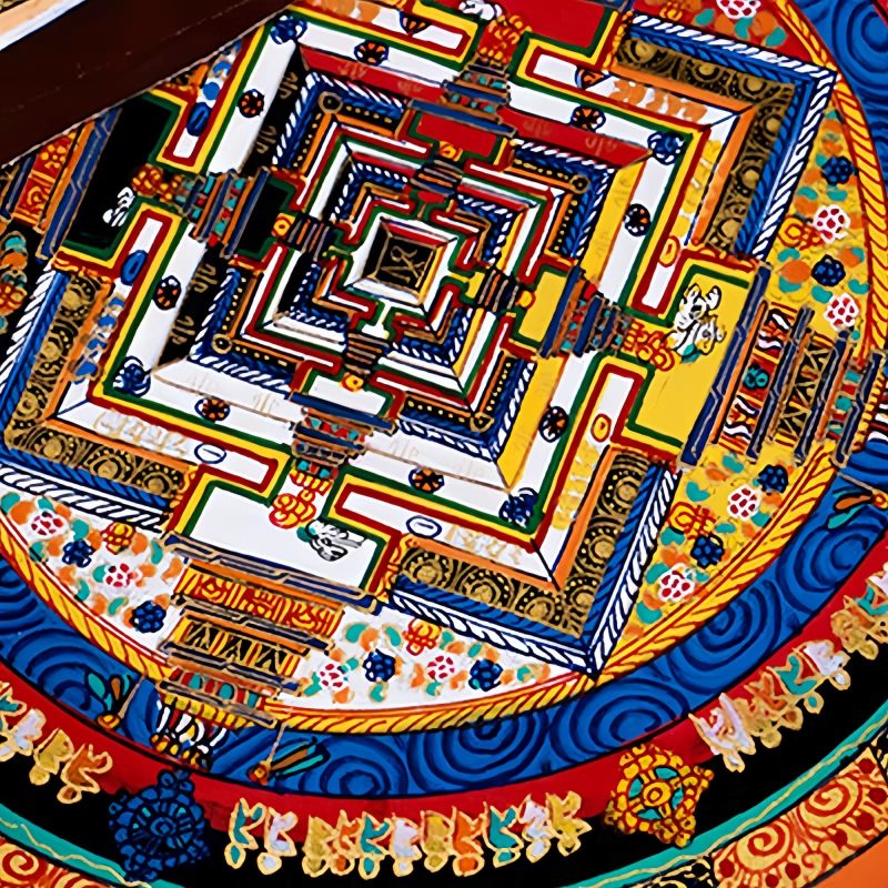 Caja Ciega de Thangka Mandala Tibetano Hecho a Mano Tibetan Handmade Mandala Thangka Blind Box
