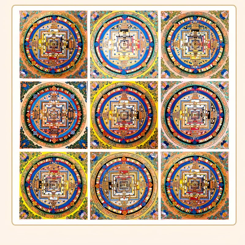 Caja Ciega de Thangka Mandala Tibetano Hecho a Mano Tibetan Handmade Mandala Thangka Blind Box