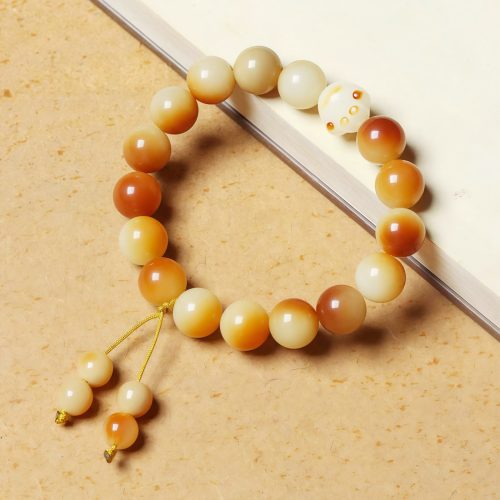 Pulsera de Semilla de Bodhi Natural con Sabiduría Tibetana Pulsera de Semilla de Bodhi Natural con Sabiduría Tibetana