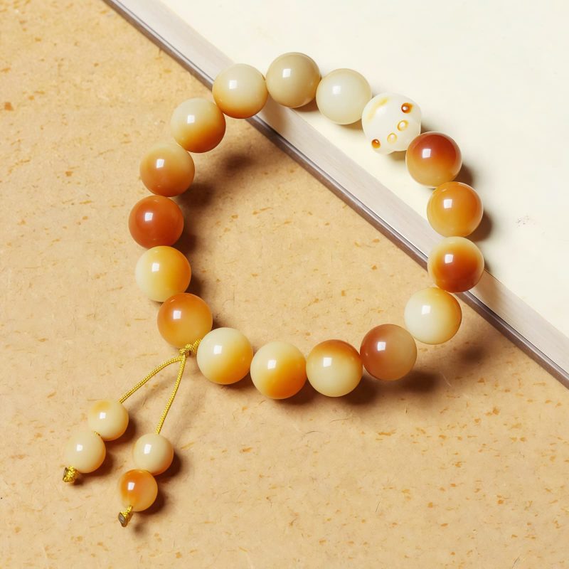 Pulsera de Semilla de Bodhi Natural con Sabiduría Tibetana Tibetan Natural Bodhi Seed Wisdom Bracelet