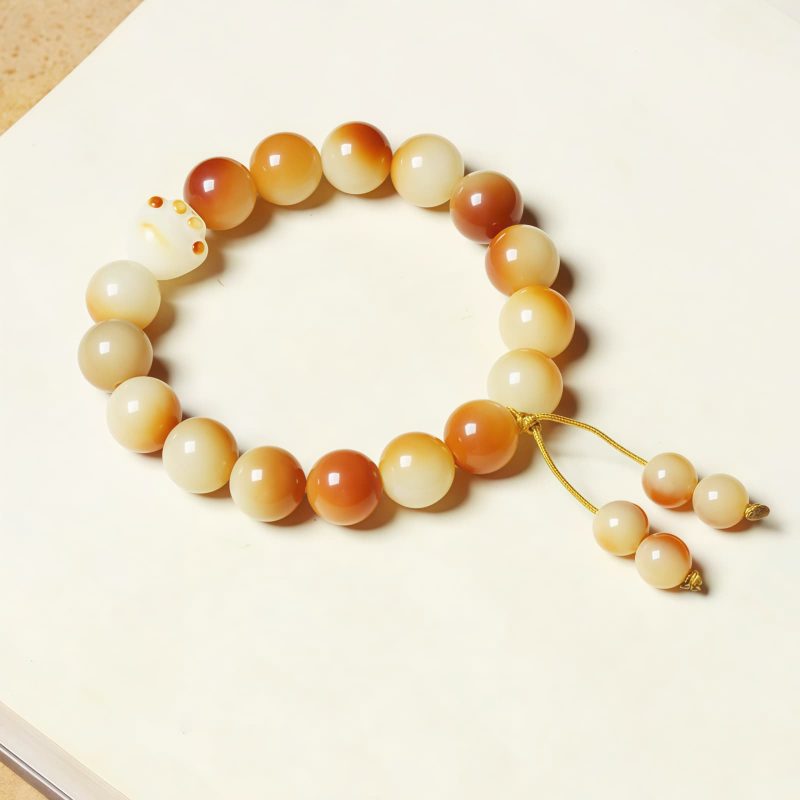 Pulsera de Semilla de Bodhi Natural con Sabiduría Tibetana Tibetan Natural Bodhi Seed Wisdom Bracelet