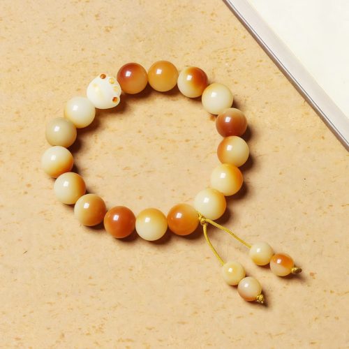 Pulsera de Semilla de Bodhi Natural con Sabiduría Tibetana Pulsera de Semilla de Bodhi Natural con Sabiduría Tibetana