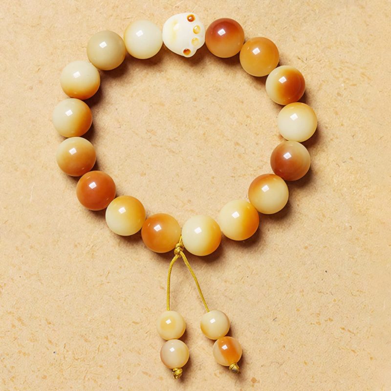 Pulsera de Semilla de Bodhi Natural con Sabiduría Tibetana Tibetan Natural Bodhi Seed Wisdom Bracelet
