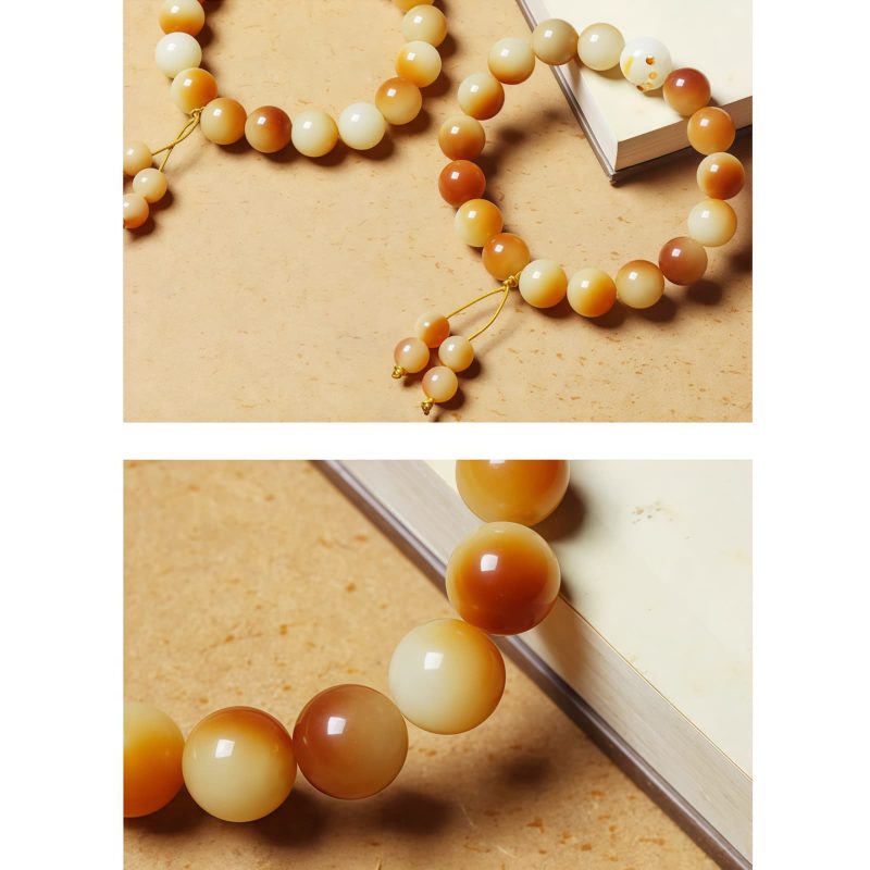 Pulsera de Semilla de Bodhi Natural con Sabiduría Tibetana Tibetan Natural Bodhi Seed Wisdom Bracelet