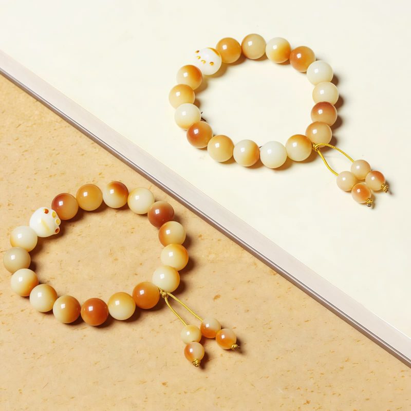 Pulsera de Semilla de Bodhi Natural con Sabiduría Tibetana Tibetan Natural Bodhi Seed Wisdom Bracelet