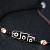 قلادة حماية من حجر dzi التبتي ذي التسع عيون Agate Tibetan Dzi Bead Protection Necklace
