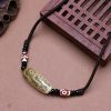 قلادة حماية من حجر dzi التبتي ذي التسع عيون Agate Tibetan Dzi Bead Protection Necklace