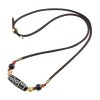 Collar de Protección con Dzi de Nueve Ojos Tibetano Tibetan Nine-Eye Dzi Bead Protection Necklace