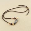 Collar de Protección con Dzi de Nueve Ojos Tibetano Tibetan Nine-Eye Dzi Bead Protection Necklace