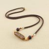 Collar de Protección con Dzi de Nueve Ojos Tibetano Tibetan Nine-Eye Dzi Bead Protection Necklace