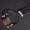 قلادة حماية من حجر dzi التبتي ذي التسع عيون Agate Tibetan Dzi Bead Protection Necklace