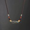 Collar de Protección con Dzi de Nueve Ojos Tibetano Tibetan Nine-Eye Dzi Bead Protection Necklace
