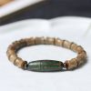 Pulsera de Paz de Sándalo con Dzi de Nueve Ojos Tibetano Tibetan Nine-Eye Dzi Bead Sandalwood Peace Bracelet