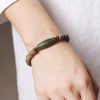 Pulsera de Paz de Sándalo con Dzi de Nueve Ojos Tibetano Tibetan Nine-Eye Dzi Bead Sandalwood Peace Bracelet