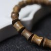 Pulsera de Paz de Sándalo con Dzi de Nueve Ojos Tibetano Tibetan Nine-Eye Dzi Bead Sandalwood Peace Bracelet