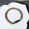 Pulsera de Paz de Sándalo con Dzi de Nueve Ojos Tibetano Tibetan Nine-Eye Dzi Bead Sandalwood Peace Bracelet