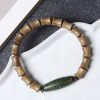 Pulsera de Paz de Sándalo con Dzi de Nueve Ojos Tibetano Tibetan Nine-Eye Dzi Bead Sandalwood Peace Bracelet