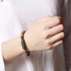 Pulsera de Paz de Sándalo con Dzi de Nueve Ojos Tibetano Tibetan Nine-Eye Dzi Bead Sandalwood Peace Bracelet