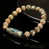 チベット九眼天珠 白檀製 富貴ブレスレット Tibetan Nine-Eye Dzi Bead Sandalwood Wealth Bracelet