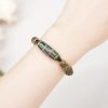 チベット九眼天珠 白檀製 富貴ブレスレット Tibetan Nine-Eye Dzi Bead Sandalwood Wealth Bracelet