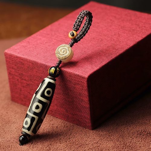 Pulsera de Riqueza de Perlas Dzi de Nueve Ojos Tibetana Pulsera de Riqueza de Perlas Dzi de Nueve Ojos Tibetana