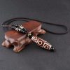 Collar de Protección y Abundancia con Dzi de Nueve Ojos Tibetano Tibetan Nine-Eye Dzi Bead Wealth Protection Necklace