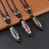 Collar de Protección y Abundancia con Dzi de Nueve Ojos Tibetano Tibetan Nine-Eye Dzi Bead Wealth Protection Necklace