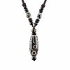 Collar de Protección y Abundancia con Dzi de Nueve Ojos Tibetano Tibetan Nine-Eye Dzi Bead Wealth Protection Necklace