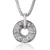 Collar con dije de paz budista tibetano Om Mani Padme Hum Tibetan Om Mani Padme Hum Peace Necklace Pendant