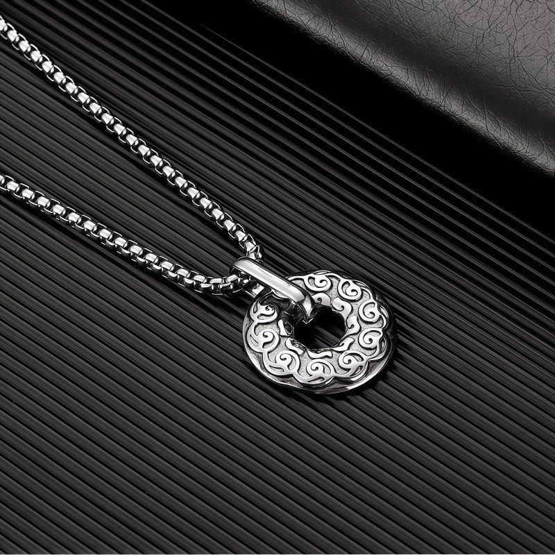 Collar con dije de paz budista tibetano Om Mani Padme Hum Tibetan Om Mani Padme Hum Peace Necklace Pendant