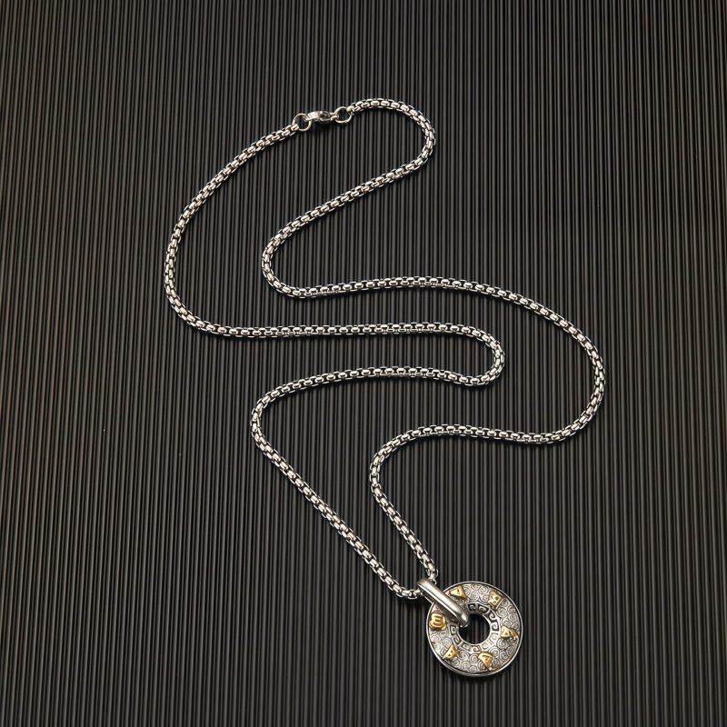 Collar con dije de paz budista tibetano Om Mani Padme Hum Tibetan Om Mani Padme Hum Peace Necklace Pendant