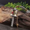 زخرفة حلقة الصلاة التبتية Om Mani Padme Hum لتعليق السيارة Tibetan Om Mani Padme Hum Prayer Wheel Car Hanging Ornament
