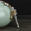 زخرفة حلقة الصلاة التبتية Om Mani Padme Hum لتعليق السيارة Tibetan Om Mani Padme Hum Prayer Wheel Car Hanging Ornament