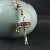 زخرفة حلقة الصلاة التبتية Om Mani Padme Hum لتعليق السيارة Tibetan Om Mani Padme Hum Prayer Wheel Car Hanging Ornament