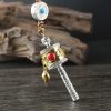 زخرفة حلقة الصلاة التبتية Om Mani Padme Hum لتعليق السيارة Tibetan Om Mani Padme Hum Prayer Wheel Car Hanging Ornament