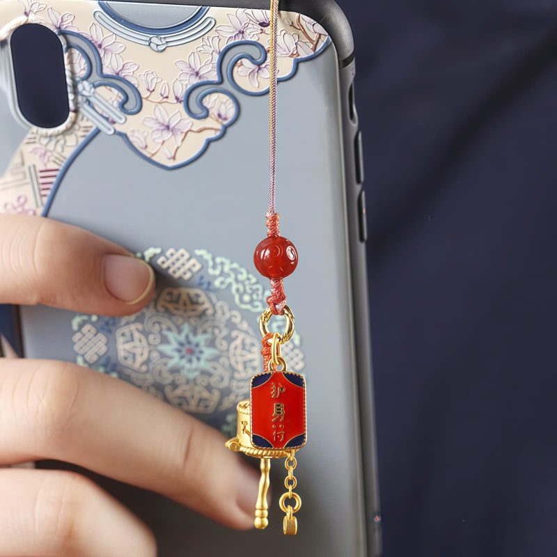 Amuleto de Rueda de Oración Om Mani Padme Hum de Ágata Roja Tibetana Tibetan Red Agate Om Mani Padme Hum Prayer Wheel Amulet