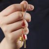 Amuleto de Rueda de Oración Om Mani Padme Hum de Ágata Roja Tibetana Tibetan Red Agate Om Mani Padme Hum Prayer Wheel Amulet