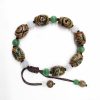 チベット三眼天珠プロテクションブレスレット Tibetan Three-Eyed Dzi Bead Protection Bracelet